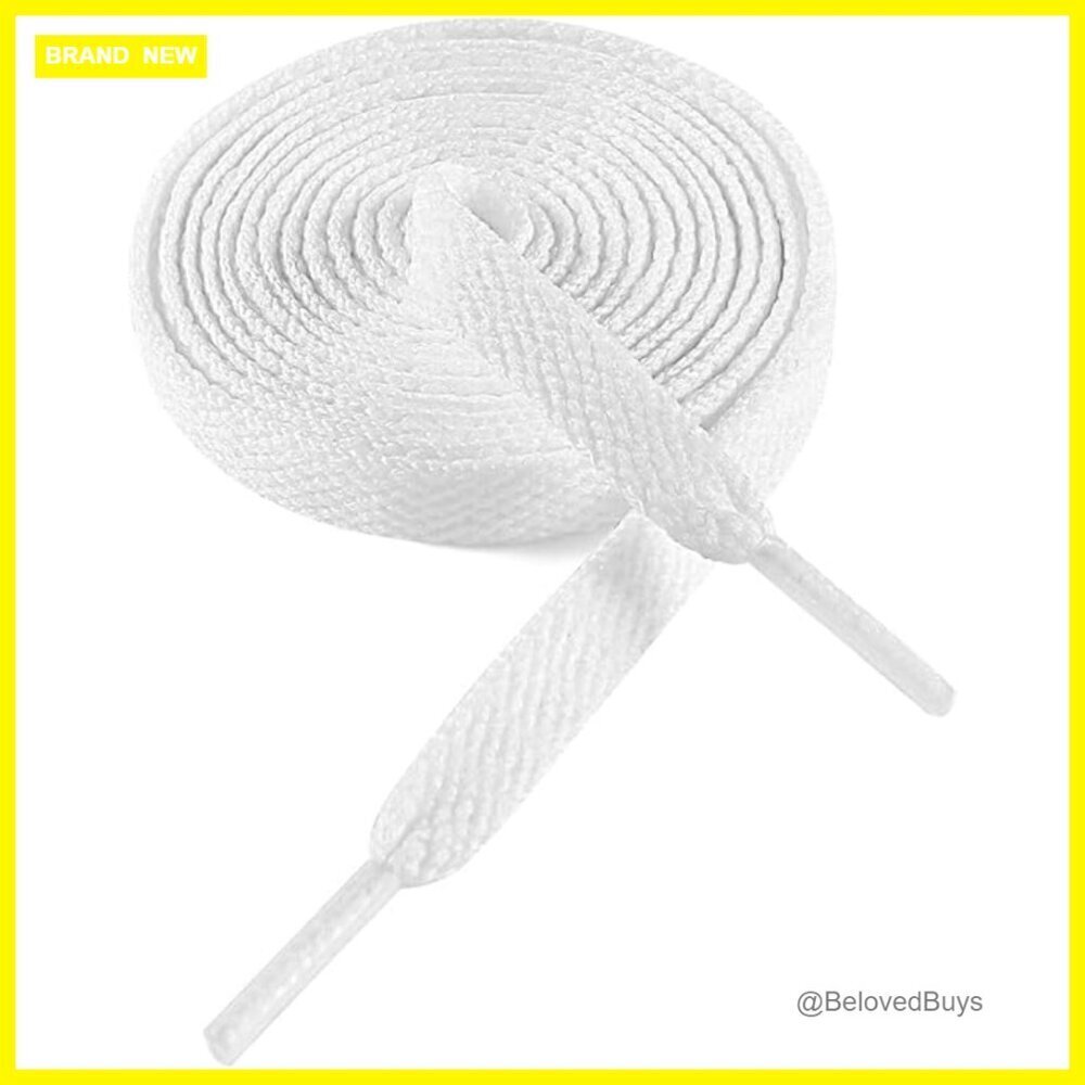 Flat Polyester Shoelaces for Sneakers, 54 Inch Athletic Laces